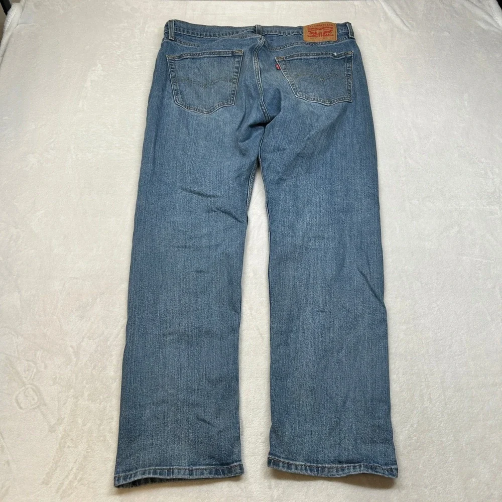 Levi's 505 Jeans Mens 36x30 Blue Light‎ Wash Denim Pants Regular Fit